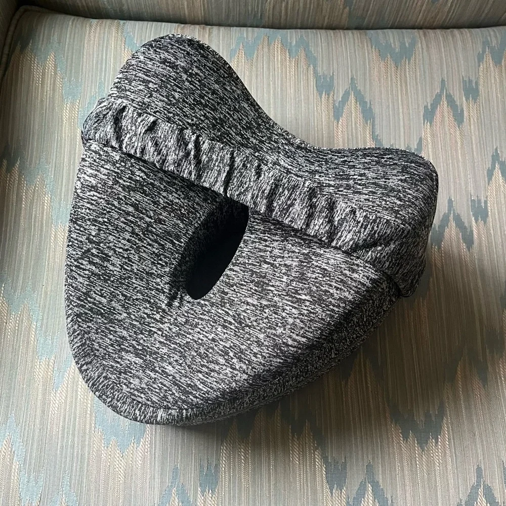 Gray Heather Leg pillow;knee pillow  for leg pain, knee pain, back pain relief.